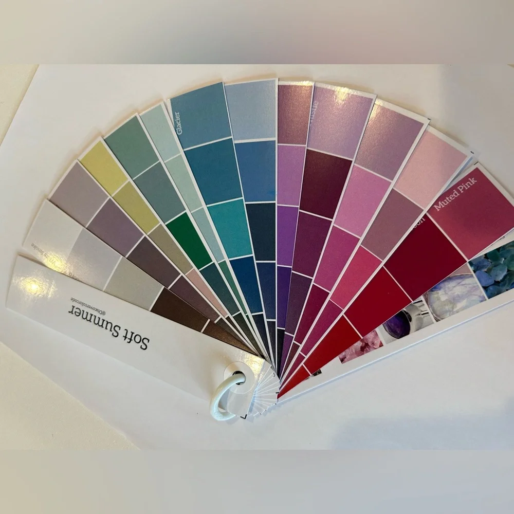 Soft Summer Color Swatch Fan Deck - Personal Color Seasonal analysis - Picture 1 of 14
